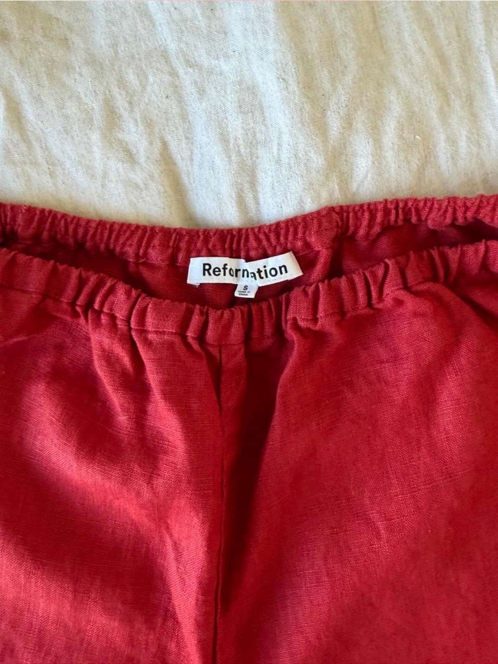 Reformation Red Linen Pants - Picture 5 of 5